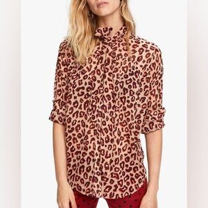 Scotch & Soda Aloha Cheetah Print Blouse 🐆🎀